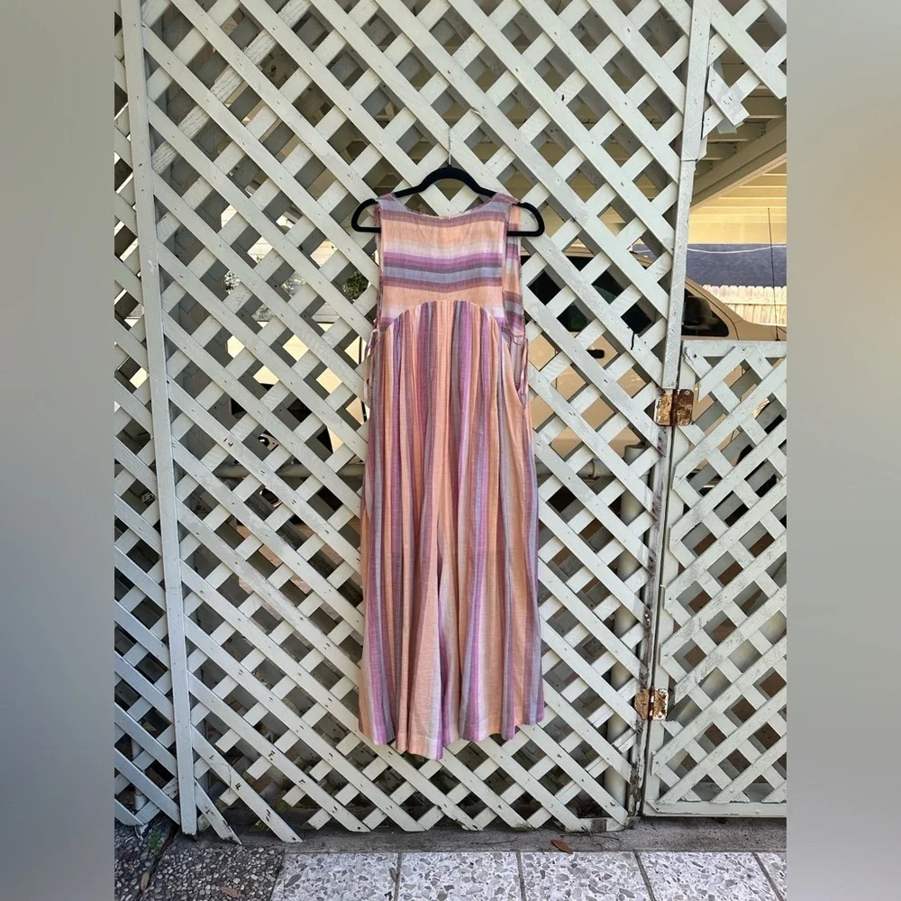 Free People Nora Stripped Jumpsuit